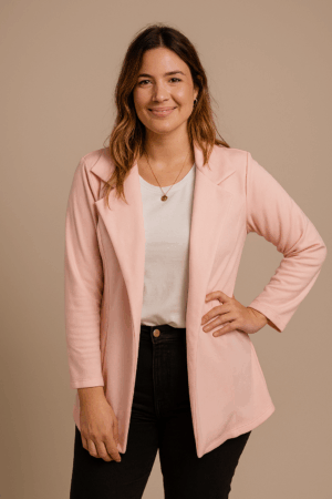 Blazer rosa media estación