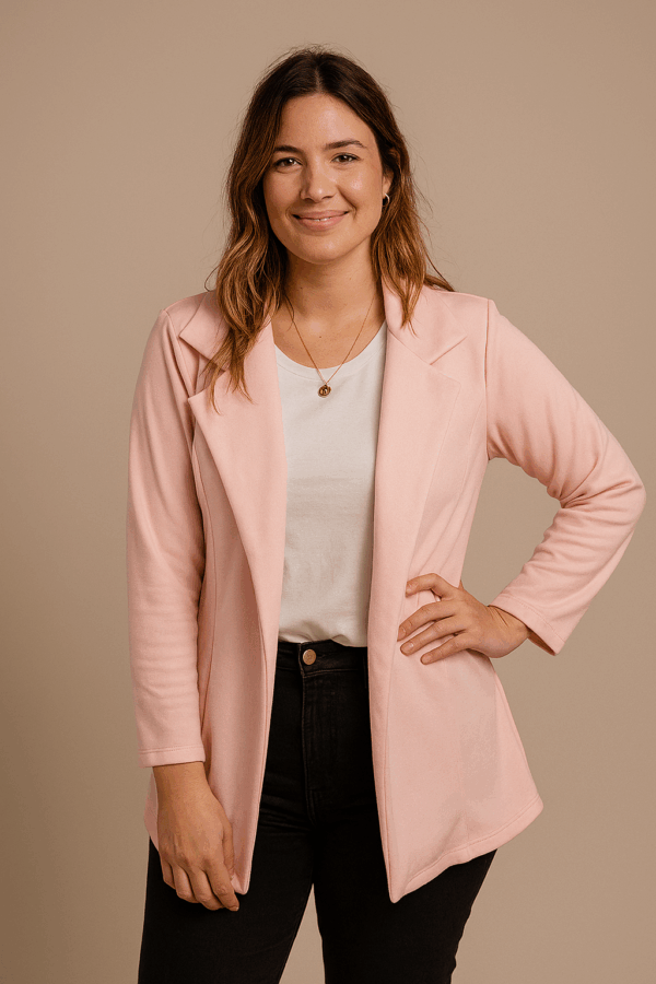 Blazer rosa media estación