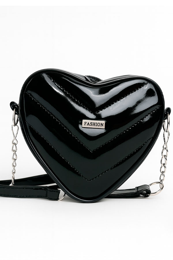 Bolso Negro Corazón