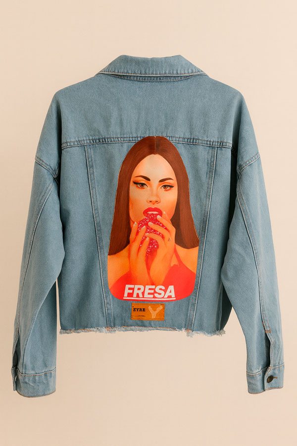 Campera Jean Mujer Pintada